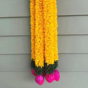 มาลัยดอกไม้ดอกมะลิสำหรับตกแต่งเวทีงานแต่งงานอินเดียใต้ตกแต่งเวทีตกแต่งเพดานวัดเจ้าสาวงานเลี้ยงธีมงานปาร์ตี้ - Product Image 1