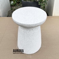 Table d'appoint extérieure moderne en fibro-ciment personnalisée de haute qualité pour hôtels et villas, emballage privé