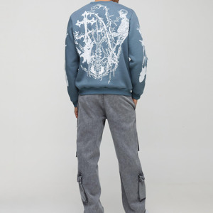 สเวตเชิ้ตสลิมฟิตสำหรับผู้ชายเสื้อสเวตเชิ้ตแบบสวมศีรษะสวมใส่สบาย - Product Image 6