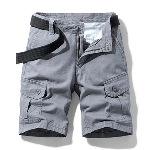 Pantalones cortos Cargo informales clásicos de verano para hombre, prendas de vestir de poliéster 100% transpirables, diseño de algodón a la moda con múltiples bolsillos - Product Image 1