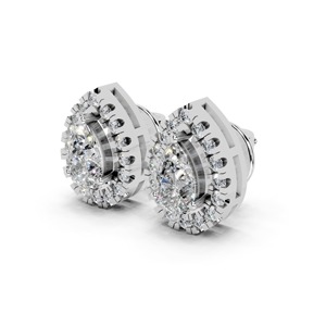 Pendiente clásico de diamantes brillantes para mujer, para mujer, en oro amarillo platino o oro blanco y oro rosa, de la marca de la moda, de la marca, de la marca - Product Image 4