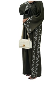 ชุดอาบายะห์มุสลิมสำหรับผู้หญิงตะวันออกกลาง แขนยาว ปักลายมุก ผ้าโพลีเอสเตอร์ ขายดีประจำปี 2026 - Product Image 2