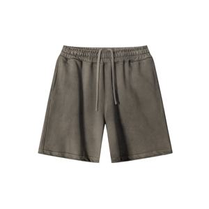 กางเกงขาสั้นผ้าฝ้ายแท้วินเทจสำหรับผู้ชายกางเกงขาสั้นลำลองแนวสตรีทแวร์ซีดจางแบบลำลองฤดูร้อน - Product Image 1