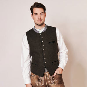 Gilet réversible de haute qualité pour homme, style bavarois, automne-hiver, chaud, décontracté, vintage, respirant, vêtement d'extérieur, OEM disponible - Product Image 5