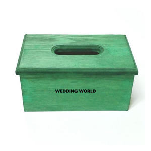 Boîte à mouchoirs en bois de luxe de forme carrée classique élégant fait à la main meilleure vente de vaisselle articles de mariage nouvelle boîte à mouchoirs en bois en gros - Product Image 2