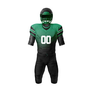 Kit d'uniformes de football à manches courtes col en V fait en polyester uniforme de football américain d'entraînement en club ensemble avec service OEM - Product Image 1