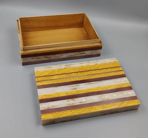 Boîte à boutons de manchette en noyer noir véritable, écologique, à suspendre au mur, cadeau de mariage et décoration intérieure, fabriqué en Inde - Product Image 5