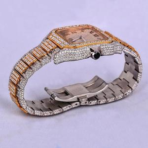 Personalizado de alta calidad Lab Grown VVS reloj de diamantes resistente al agua 41mm completo Iced Out reloj de lujo al por mayor para los hombres - Product Image 5