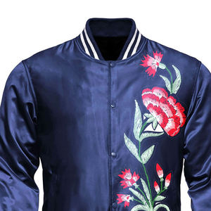 Chaqueta de invierno de satén informal lisa de manga larga para hombre, precio al por mayor, chaqueta de satén ligera para hombre - Product Image 4