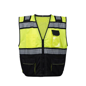 Chaleco de alta visibilidad con tiras de seguridad reflectantes de alta visibilidad para ropa de trabajo Nuevo diseño Chaquetas de alta visibilidad de poliéster 100% de alta calidad - Product Image 3