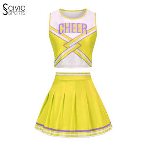 Soutien-gorge de sport en coton et élasthanne avec strass pour enfants CheerLeader Shirts Personnalisable - Product Image 1