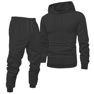 <b>Men's</b> Fleece Hoodie <b>Jogger</b> Set Zipper Tracksuit in Solid Color with DTF DTG Screen and Digital Printing Sublimation - Product Image 4