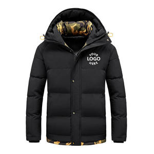 2023 Chaqueta acolchada de invierno con logotipo personalizado para hombre Abrigo de burbujas de gran tamaño de diseñador con capucha y relleno de soplo Logotipo negro brillante OEM - Product Image 6