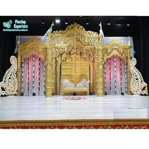 Decoración Tradicional del Mandap para Bodas del Sur de la India, Estilo Manavarai, Mandap de Fibra de Vidrio FRP para Bodas en Liverpool - Product Image 1