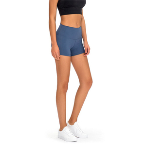 MONO RIDER Wholesale Custom Mid Waist <b>Tummy</b> <b>Control</b> Breathable Workout Yoga Shorts for Women Casual Biker Shorts Pockets 100% - Product Image 4