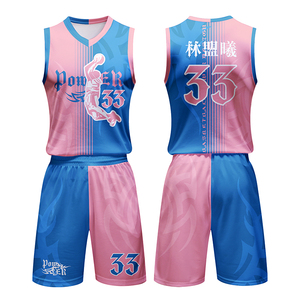 Ventes chaudes Uniforme de basket-ball unisexe personnalisé par sublimation Taille plus grande Imprimé Séchage rapide 100% polyester Respirant Antibactérien - Product Image 6