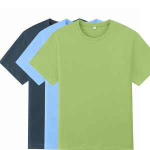Venta al por mayor de camisetas lisas en blanco Personaliza la impresión de tu logotipo camiseta de talla grande para hombres 100% algodón adulto camiseta lisa - Product Image 6