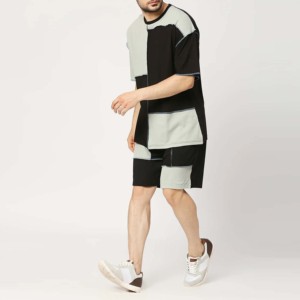 เสื้อแขนสั้นสำหรับเด็กผู้ชายกางเกงขาสั้นระบายความร้อนแบบลำลองพิมพ์ลายสำหรับฤดูร้อน - Product Image 1