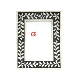 Cadre photo en résine avec incrustation d'os d'animal, artisanal, écologique et luxueux, articles décoratifs rustiques et en résine - Product Image 4