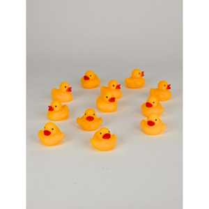 Mini Cute PVC Toy Ducks Pack of 12 Bath Duck for Bathtub Use Custom Logo <b>Small</b> Size Vinyl Plastic Float Squeeze Feature - Product Image 1