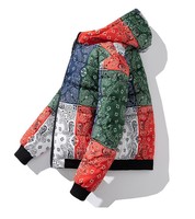 Veste d'hiver pour homme avec logo personnalisé, chaude, résistante au froid, entièrement imprimée, en coton, coupe-vent, décontractée, logo personnalisé, veste d'hiver