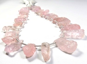 Màu hồng tự nhiên Beryl morganite Loose đá quý hạt 15-23 mét 10 "Strand thô đá quý - Product Image 2