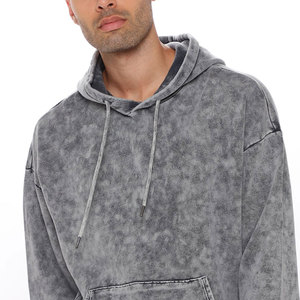 Sudaderas con Capucha Lisas al por Mayor, Personalizadas con Lavado Ácido, de Algodón French Terry, Corte Oversize, de Alta Calidad para Hombre - Product Image 5