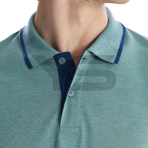 Polo informal transpirable para hombre, tejido de Jersey transpirable, logotipo personalizado, suministro ODM con opción multicolor - Product Image 3