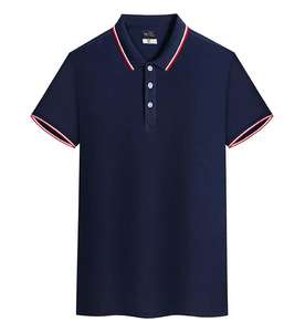 Polo de Golf en blanco para hombre de 200G, camisetas con logotipo bordado, 100% de algodón, Polo informal liso de manga corta, polos - Product Image 3