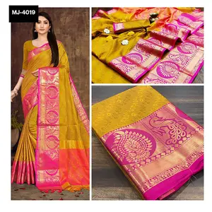 Indian Ethnic Top Quality Digital Print Muslin Fabric Saree with Very Soft in Texture Women Silk Saree from Indian Manufacturer