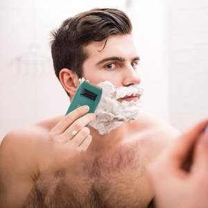 Rasoir électrique professionnel pour hommes avec double grille et double lame, tondeuse à cheveux pour hommes chauves, fournitures de barbier - Product Image 1