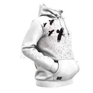 Sudadera con capucha de invierno All Over Sublimation para hombres con diseño de cremallera de tela polar con ilustraciones impresas digitales - Product Image 3