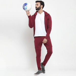 Sudadera de lana con logotipo personalizado para hombre con chándal liso Sudadera con capucha deportiva y pantalones de chándal Conjunto de mangas regulares para invierno - Product Image 2