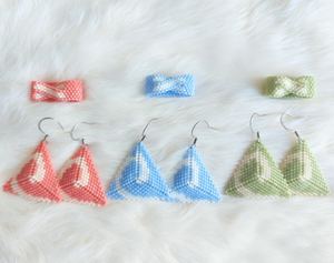 Boho ต่างหูลูกปัดด้วยการออกแบบสีฟ้าครามแอนดี้ cascading Fringe, เครื่องประดับของขวัญที่ไม่ซ้ำกัน - Product Image 1