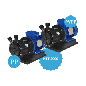 Pompe a turbina di alta qualità modello HTT 2000 PP PVDF con motore 0,37kw IEC 71 2P in plastica pompa dell'acqua magnetica - Product Image 1