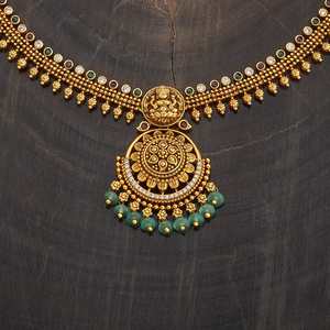Antique Short Zinc Alloy Tassel <b>Necklace</b> with <b>Ruby</b>-Green Synthetic Stones Elegant and Timeless for Wedding Occasions - Product Image 3