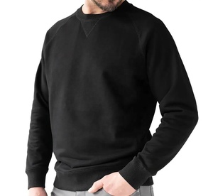 Sweat-shirt à col rond personnalisé d'hiver solide noir en gros 100% pull en polaire de coton coupe régulière sweat à capuche américain blanc - Product Image 2