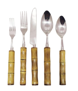 Đồng tay giả mạo thiết lập dao kéo kim loại Flatware mới nhất muỗng và nĩa kim loại Flatware Set cho hàng ngày được nhân đôi, thép dao kéo muỗng - Product Image 6