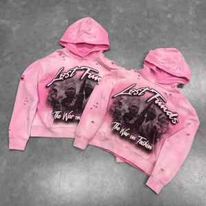 Sudadera con Capucha Extra Grande de Felpa 100% Algodón, Teñida con Técnica Tie-Dye, Estilo Vintage, para Hombre - Product Image 5