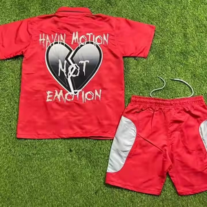 Conjuntos Deportivos de Dos Piezas de Nailon Resistentes al Viento con Cierre y Logotipo Personalizado de Alta Calidad para Invierno en Tallas Grandes - Product Image 2