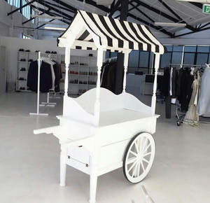 Carrito de barra de dulces acrílico blanco de ensueño desmontable para Baby Shower, boda y fiesta, evento para exhibición de pasteles y carritos de comida - Product Image 5