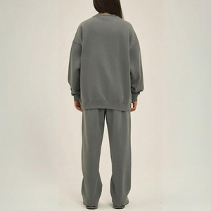 ชุดสเวตเตอร์ผ้าคอตตอนโพลีเอสเตอร์ลำลองคอกลมขนแกะไซส์ใหญ่พิเศษสำหรับฤดูใบไม้ร่วงฤดูหนาว - Product Image 4