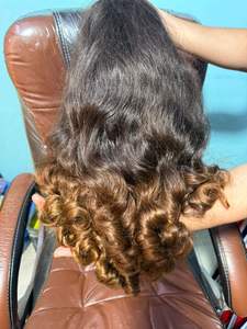 Machine à double trame de cheveux bouclés naturels crus de bébé, tissage sans perte, fournisseur en gros de cheveux purs vierges indiens non traités - Product Image 3