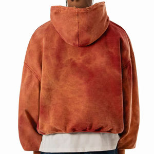 เสื้อฮู้ดผ้าฝ้าย100% สองชั้นสำหรับผู้ชายเสื้อฮู้ดสั่งทำ500gsm โรงงาน - Product Image 6