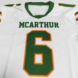 Maillot de football américain personnalisé pour homme, sans manches, style vintage, imprimé par transfert thermique, respirant, en polyester et élasthanne, maille - Product Image 6