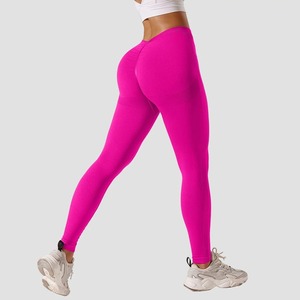 Leggings pour femmes pantalons de yoga taille haute serrés hanche levage femmes sensation nue sport course pas embarrassant ligne pantalons de fitness - Product Image 4