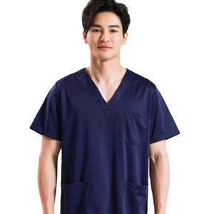 2025 Custom Anti-Wrinkle Women's V-Neck Scrub Uniform <b>Set</b> Nursing Scrubs with Beauty Medical Logo for <b>Doctors</b> - Product Image 1