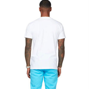 Camiseta Personalizada con Salpicaduras de Pintura Blanca y Azul para Hombre, Ropa de Calle Informal de Algodón - Product Image 3