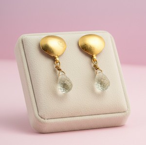 92.5 Sterling Silver 18K Gold Plated <b>Aquamarine</b> Drop <b>Earrings</b> Dainty Teardrop Luxury Jewelry for Women-Wedding & Party Occasions - Product Image 4