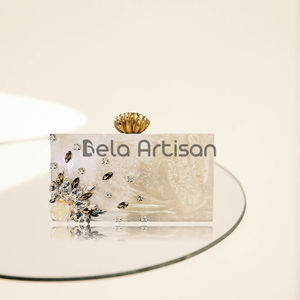 Bolso de mano de resina elegante más vendido para eventos nocturnos disponible a precio mayorista de proveedor indio - Product Image 3